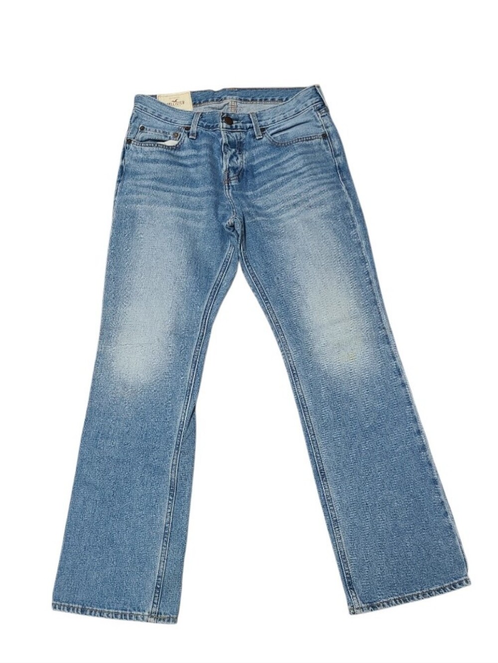 Hollister Mens 31x32 Mid-Rise Bootcut  Medium Wash Jeans Y2k 90s EUC